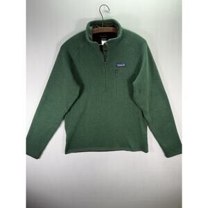 Rare Vintage PATAGONIA Micro Fleece 1/4 Zip Sweatshirt 2000s Green Size Small S